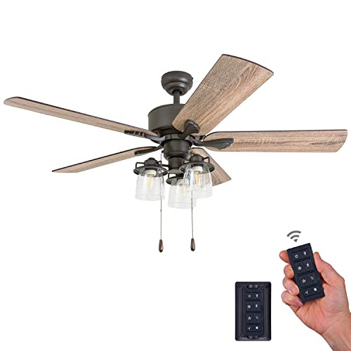 Prominence Home River Run, 52 Inch Farmhouse LED Ceiling Fan with Light, Remote Control, Three Mo... | Amazon (US)