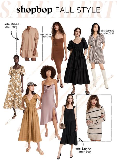 Fall dresses in all the pretty shapes and colors // Shopbop 

#LTKSeasonal #LTKsalealert #LTKstyletip