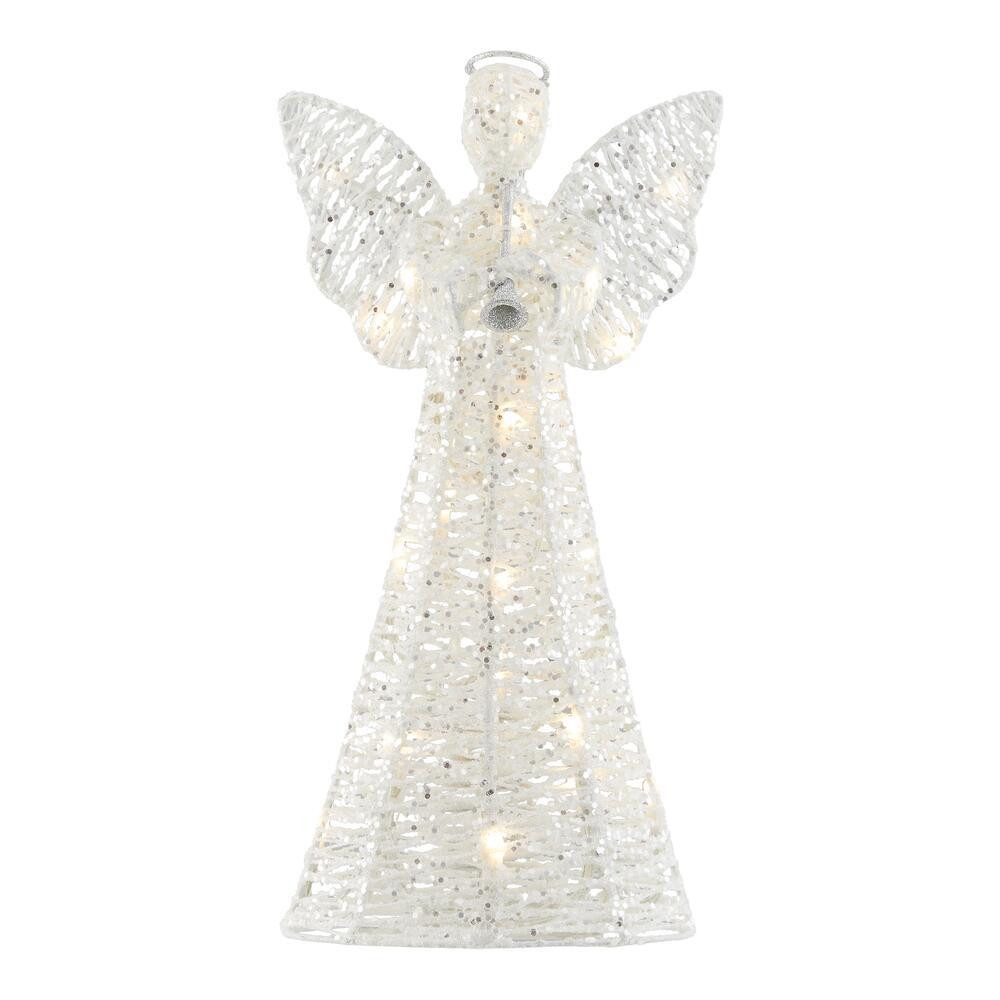 14 in. Lighted Twinkling LED Angel Christmas Tree Topper | The Home Depot