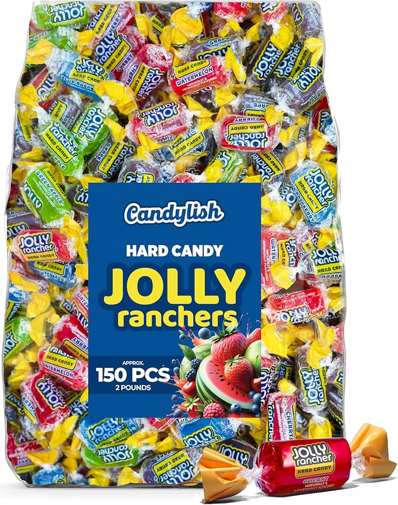 Jolly Ranchers Hard Candy Assorted - 2 LB Bulk Bag (Approximately 150 Pieces) - Fruit-Flavored Pa... | Amazon (US)