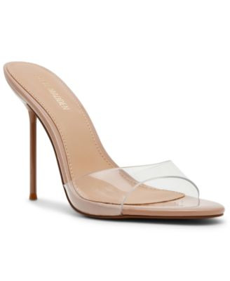 Steve Madden Davina High Heel Stiletto Dress Sandals - Tan Patent | Macy's