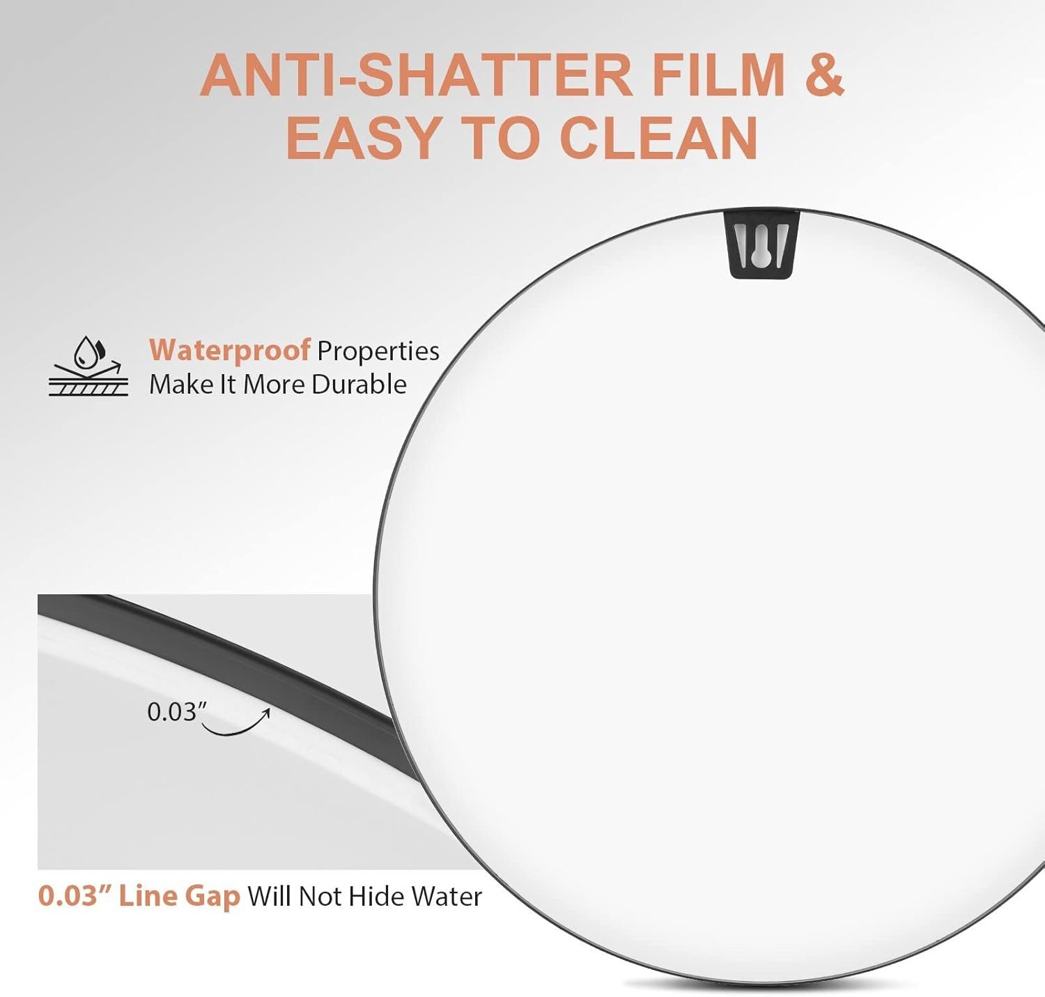 Black Round Mirror 24 Inch, Wall Mirror with Black Metal Frame, Round Bathroom Mirror for Vanity,... | Amazon (US)