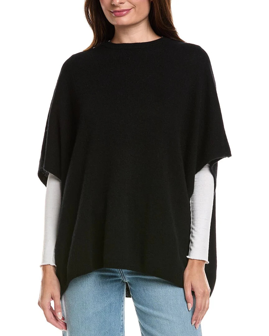 Amicale Cashmere Knit Crewneck Cashmere Poncho | Shop Simon