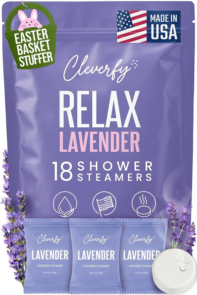 Cleverfy Lavender Shower Steamers Aromatherapy - Easter Basket Stuffers for Teens and Adults - Ea... | Amazon (US)