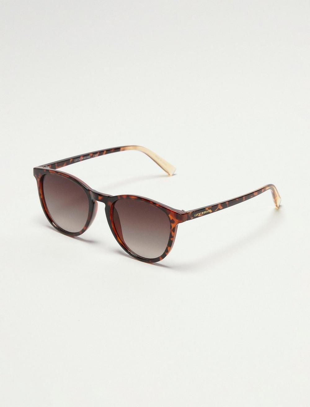 huntington round tortoise sunglasses | Lucky Brand
