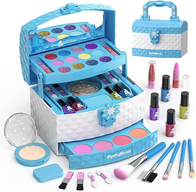PERRYHOME Kids Makeup Kit for Girl 35 Pcs Washable Makeup Kit Real Cosmetic, Safe & Non-Toxic Lit... | Amazon (CA)