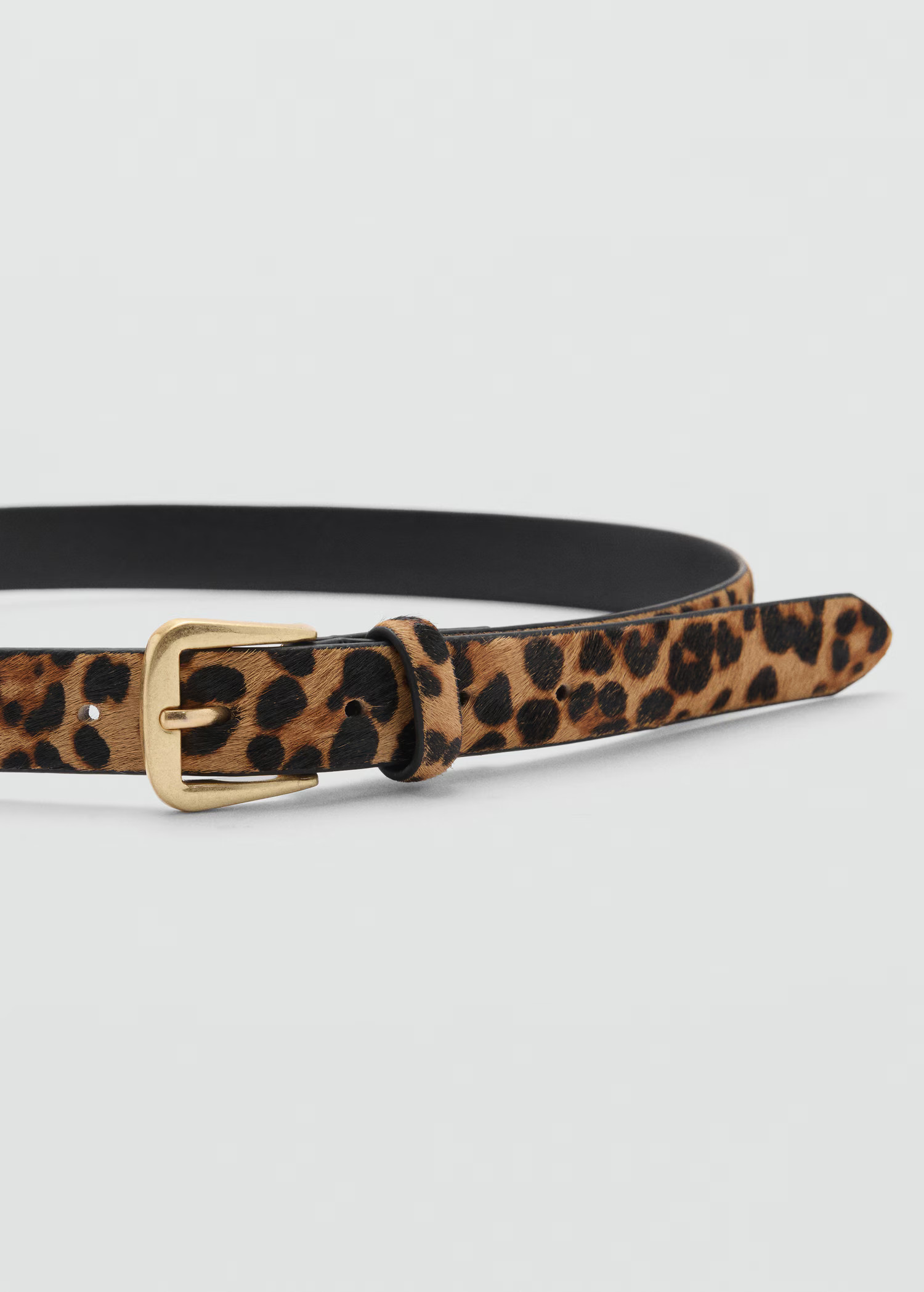 Leopard leather belt - Women | MANGO United Kingdom | MANGO (UK)