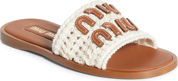 Crochet Slide Sandal (Women) | Nordstrom