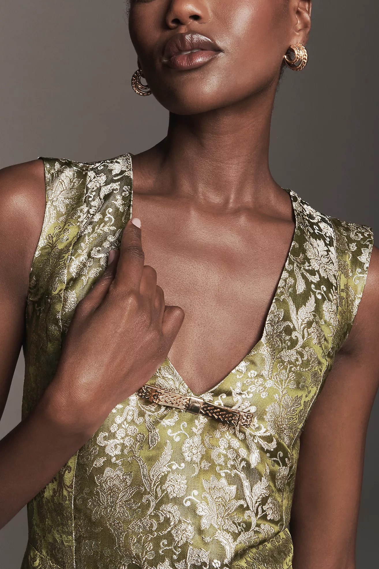 Maeve Sleeveless Brocade Shift Mini Dress | Anthropologie (US)