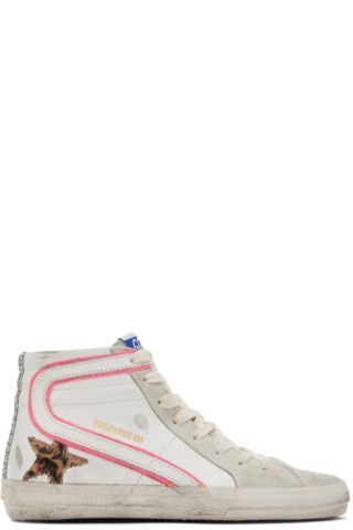 SSENSE Exclusive White & Gray Slide Sneakers | SSENSE