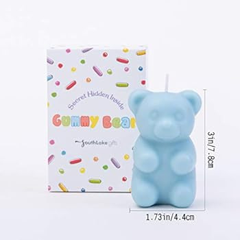 Mysterious Gummy Bear Scented Candle Secret Hidden Inside(Blue) | Amazon (US)