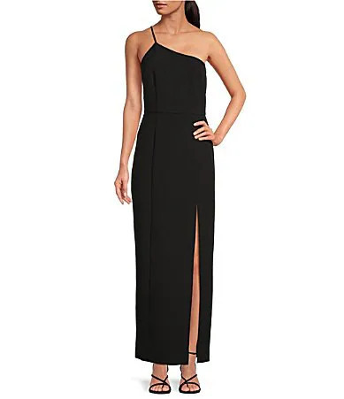 Gianni Bini Harlow Asymmetrical One Shoulder Crepe Sheath Dress - 0 | Dillard's