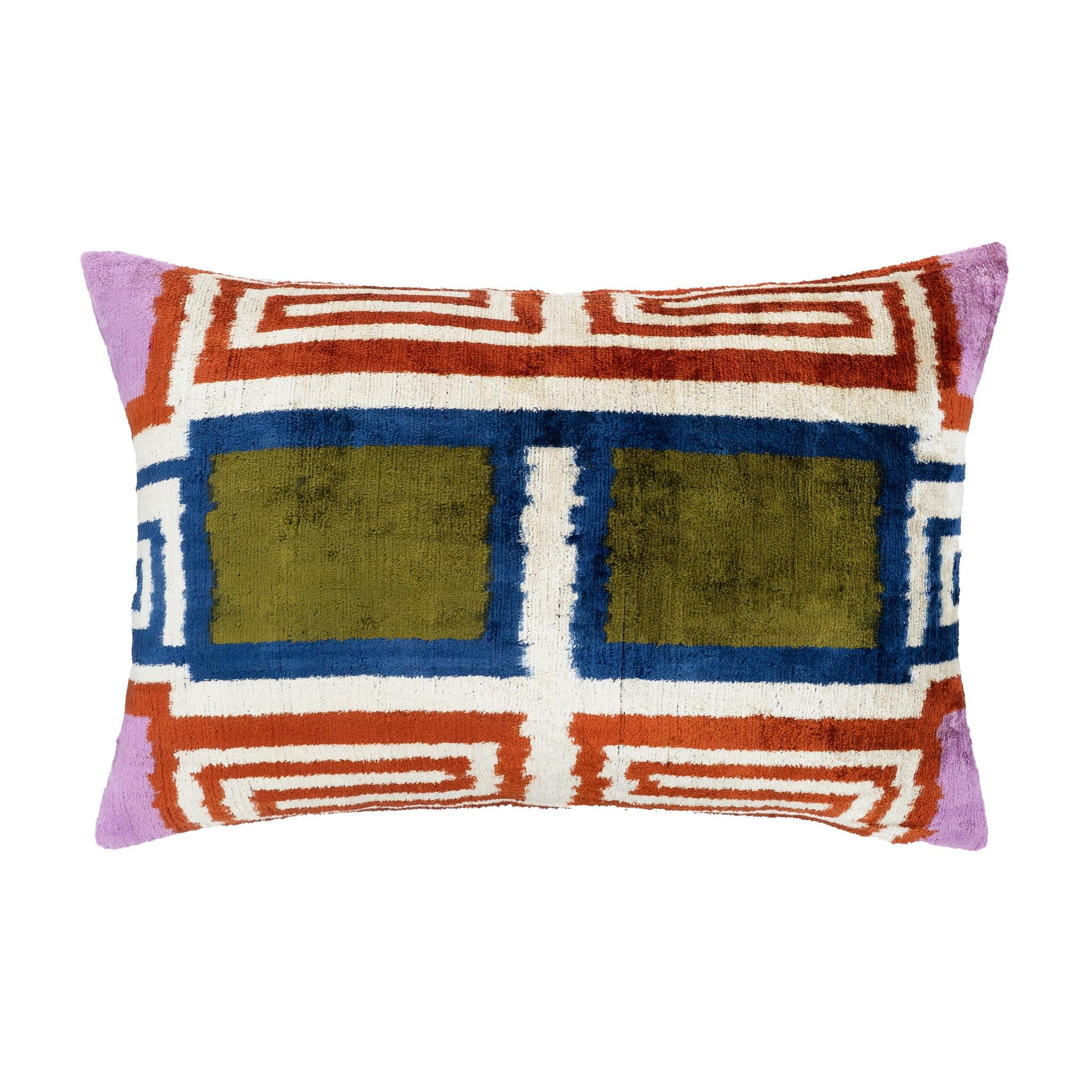 Soho Silk Velvet Ikat Throw Pillow Cover 16 X 24 | Amazon (US)