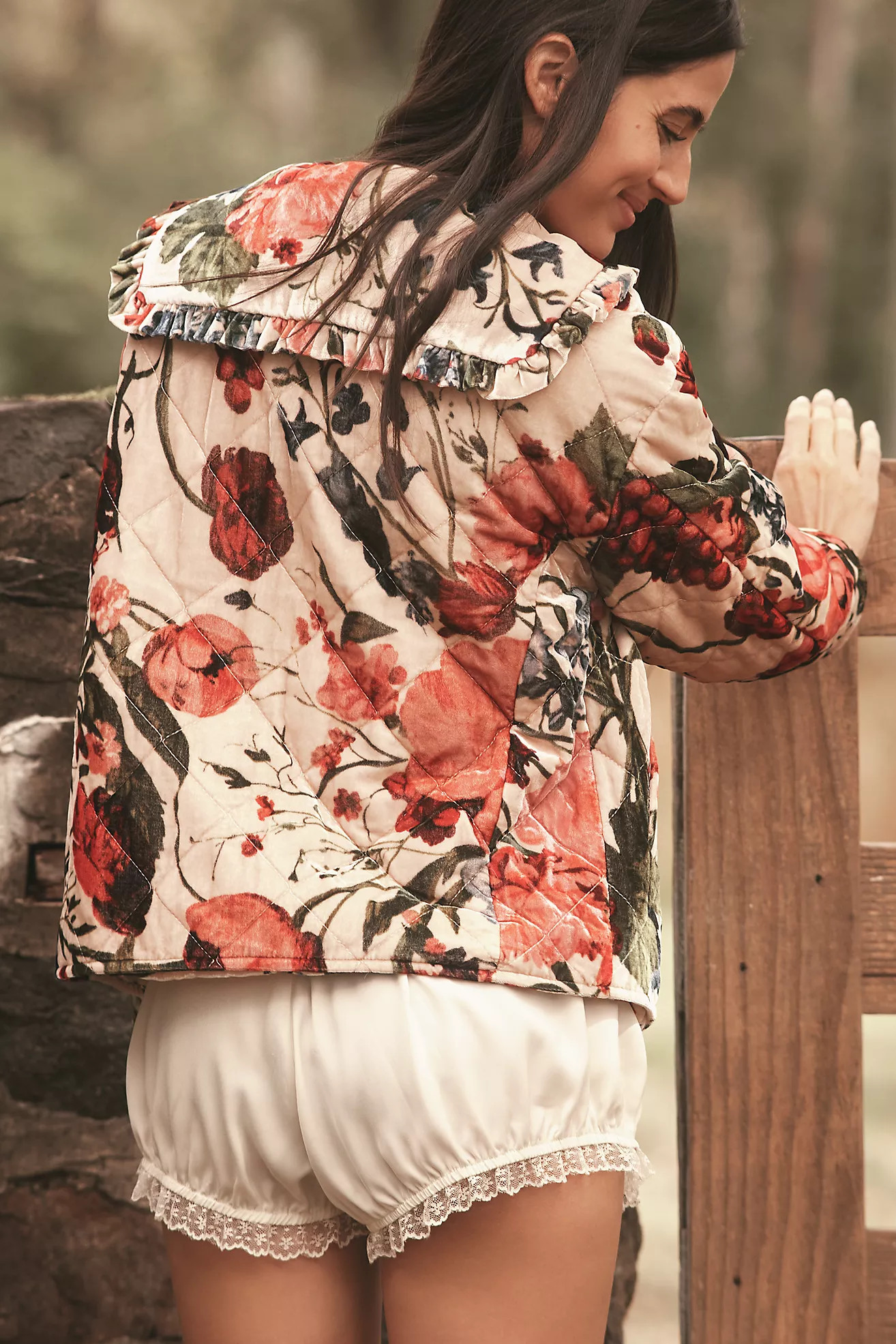The Hazel Velvet Quilted Jacket by Maeve | Anthropologie (US)