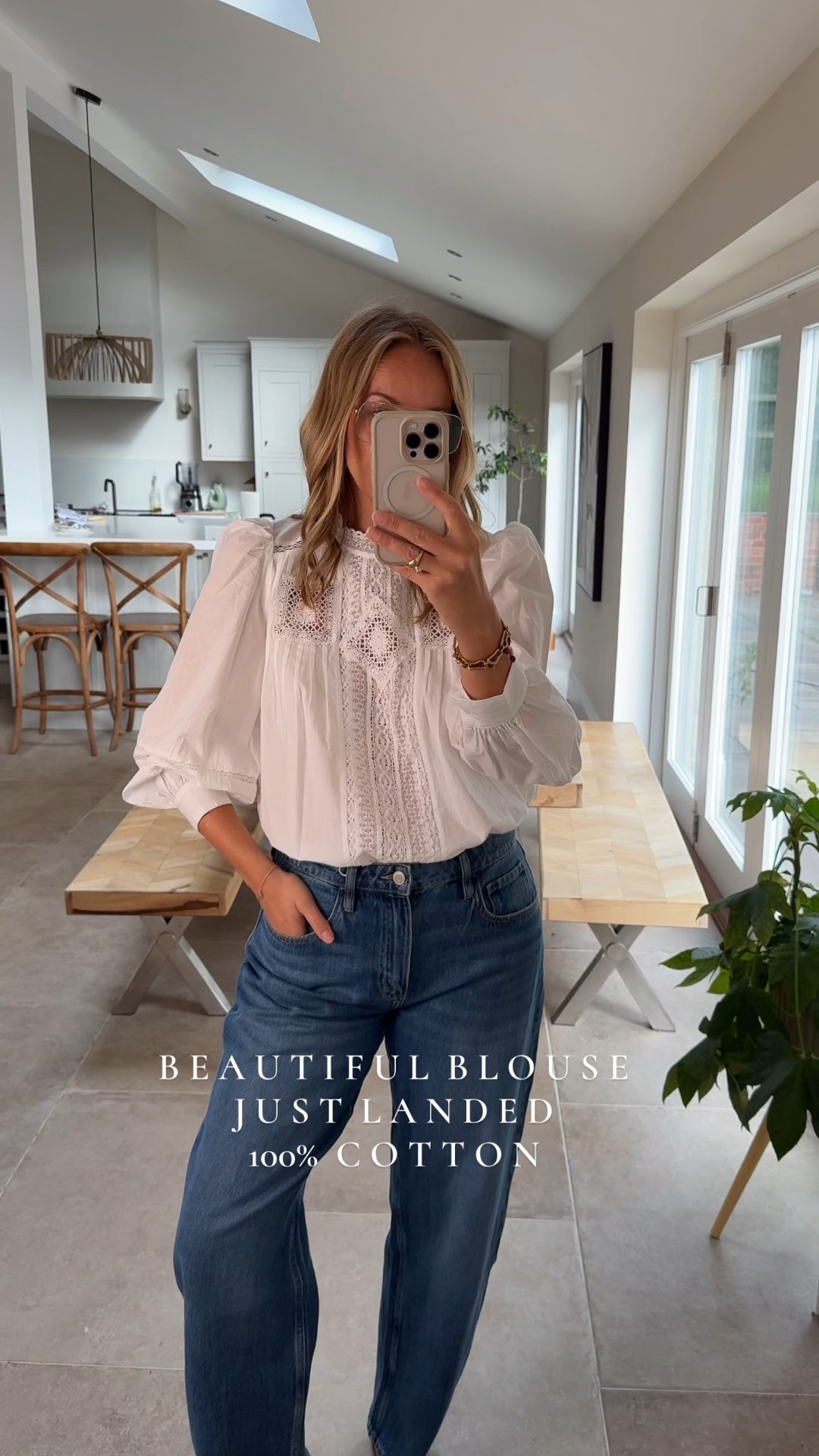 I’ve been waiting for this blouse to land online. 
100% cotton beautiful detailing and lovely sleeves 👌🏻 
It comes in black too. 
Looks more premium than its price tag - a great find. 
Wearing a U.K. 14 

Jeans I’m wearing a U.K. 14 

#LTKFashionMonth #LTKautumn #LTKdatenight