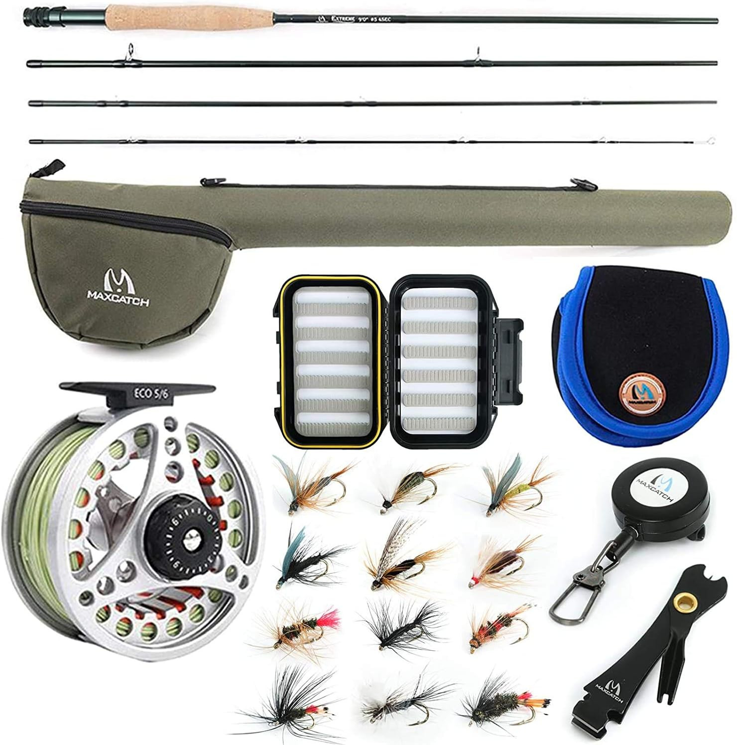 Maxcatch Extreme Fly Fishing Combo Kit 3/5/6/8 Weight, Starter Fly Rod and Reel Outfit, with a Pr... | Amazon (CA)