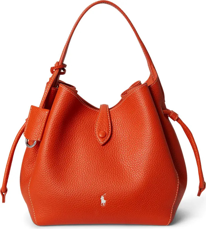 Polo Ralph Lauren Small Polo Play Pebble Leather Bucket Bag | Nordstrom | Nordstrom