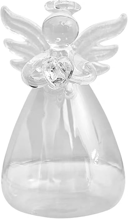 Brccee AC Angel Hanging Glass Angel Flower Vase Plant Flower Vase Hydroponic Office (L) | Amazon (US)