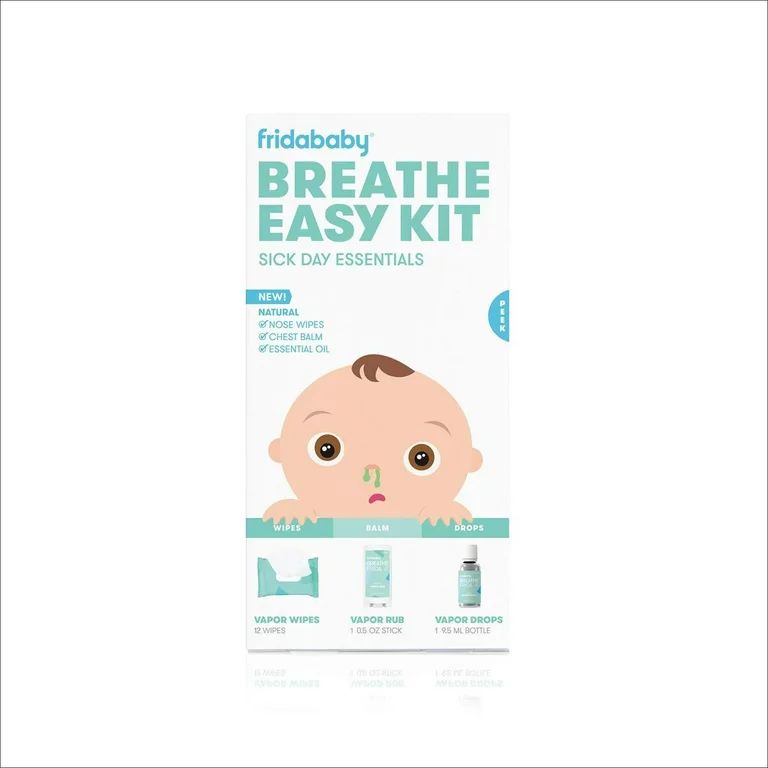 FridaBaby Breathe Easy Kit Sick Day Essentials, includes Vapor Drops, Rub and Wipes - Walmart.com | Walmart (US)