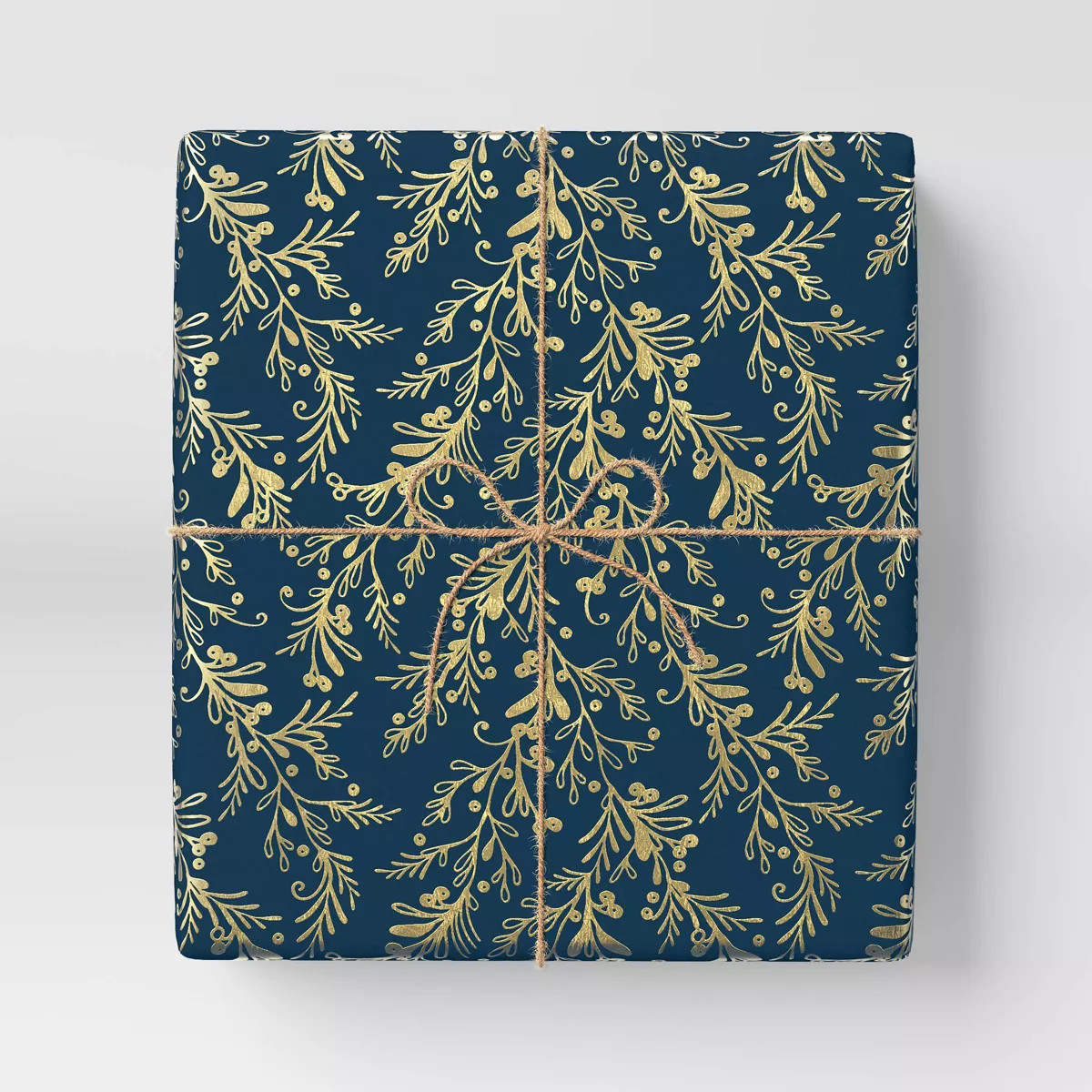 25 sq ft Greenery Christmas Gift Wrap Navy - Wondershop™ | Target