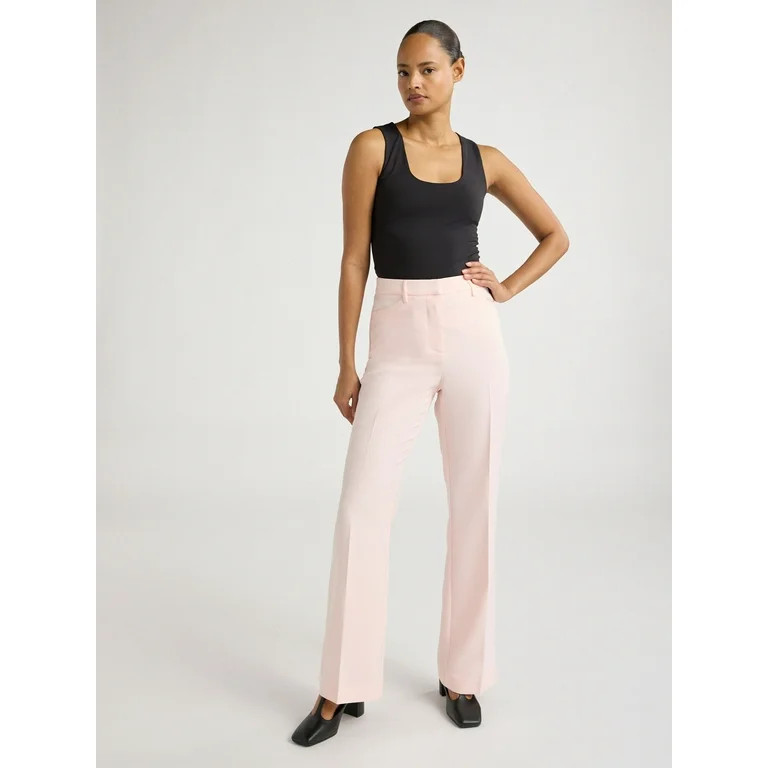 Scoop Women's and Women’s Plus Ultimate Crepe High Rise Bootcut Suit Pants, 32” Inseam, Sizes... | Walmart (US)