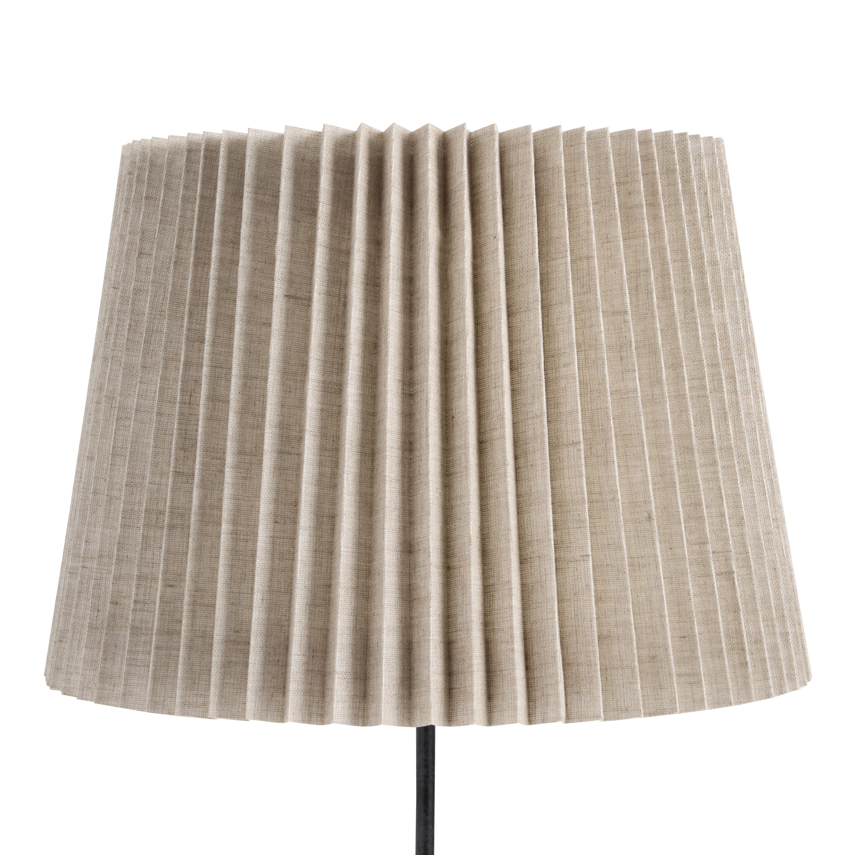 Light Taupe Pleated Cotton Tapered Table Lamp Shade | World Market