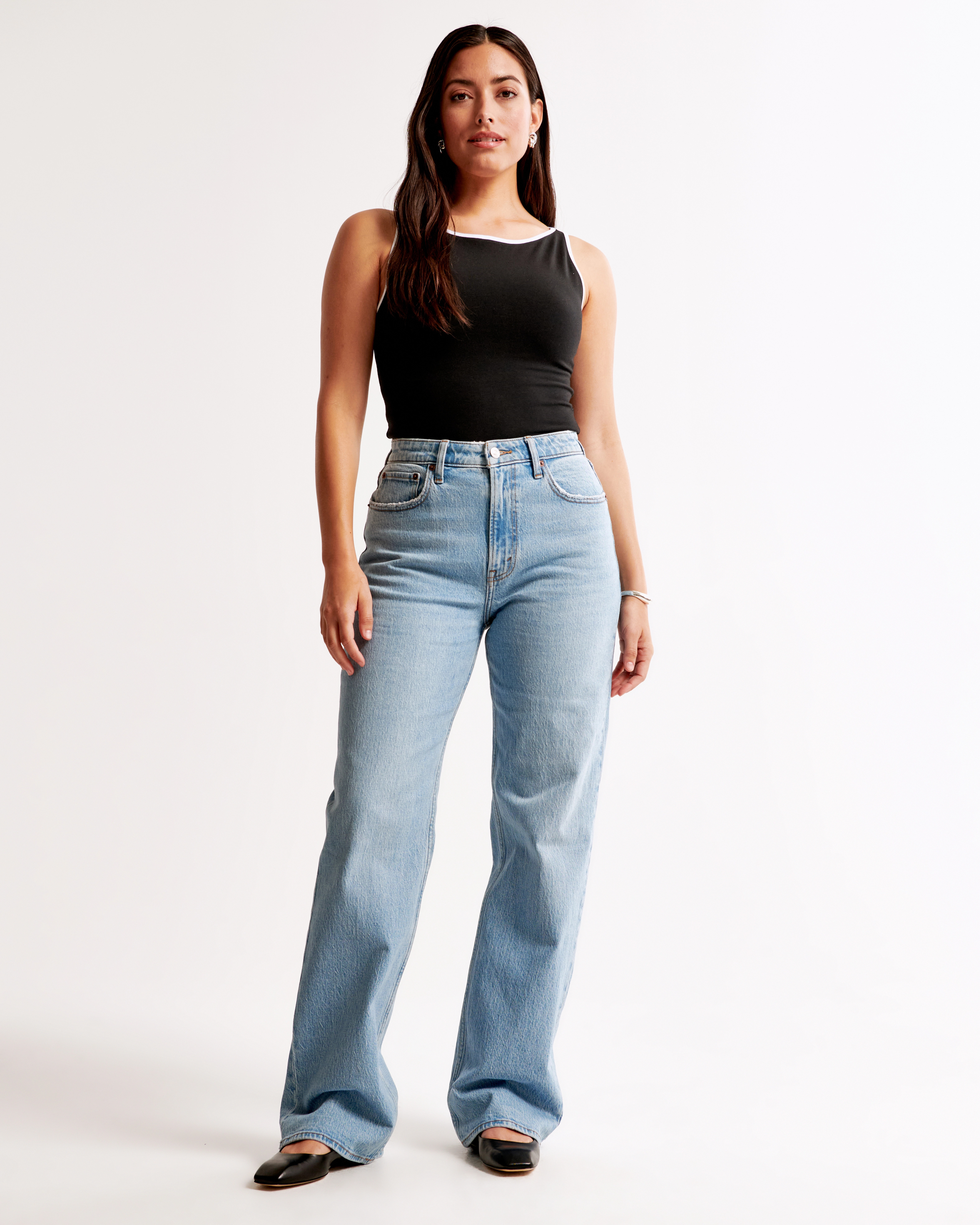 Curve Love High Rise 90s Relaxed Jean | Abercrombie & Fitch (US)