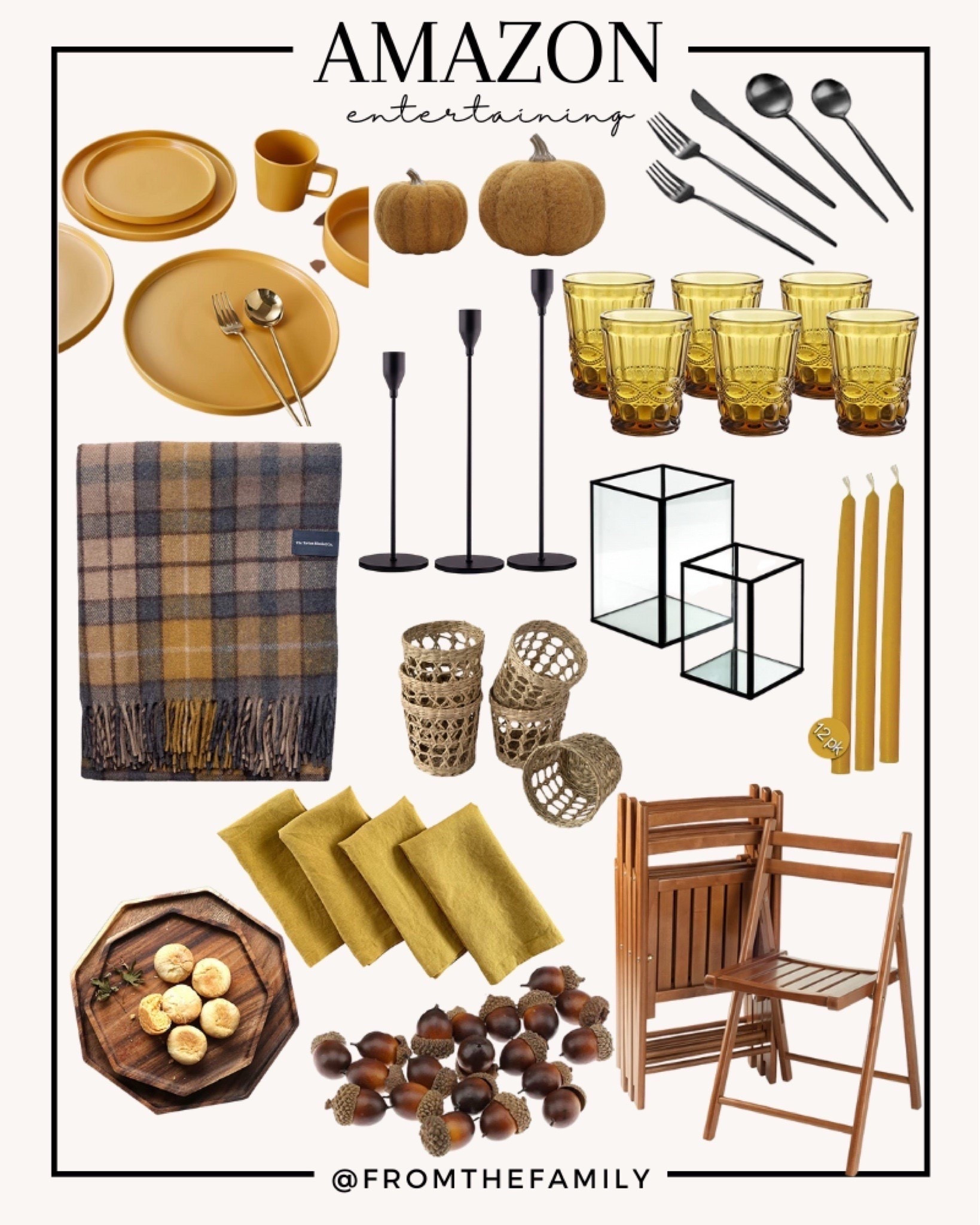 Amazon fall entertaining finds 🍂 Warm dinnerware, amber glassware, wood serving boards, woven baskets, taper candles, cozy throw blankets + acacia chairs — everything for effortless fall hosting and Thanksgiving entertaining.
#LTKhome #LTKseasonal 

#LTKSeasonal #LTKHoliday #LTKHome