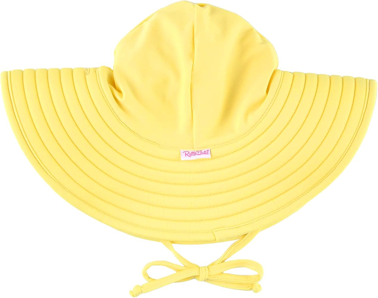 RuffleButts® Baby/Toddler Girls UPF 50+ Sun Protective Wide Brim Swimwear Sun Hat | Amazon (US)