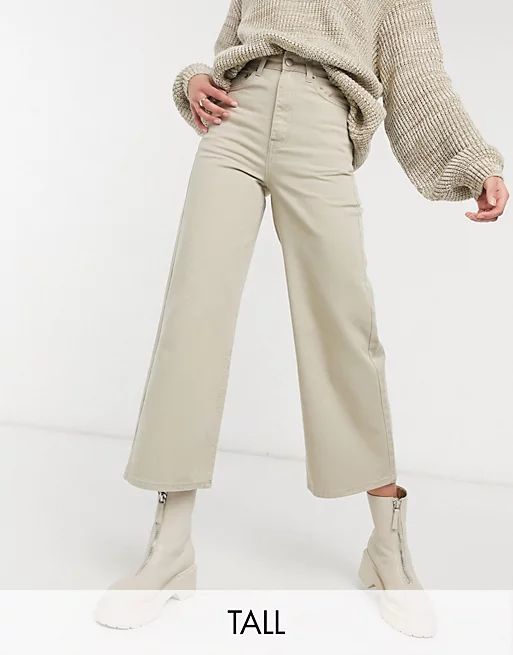 Dr Denim Tall Aiko wide leg jeans in stone wash | ASOS (Global)