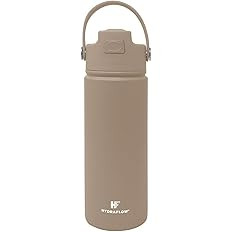 Hydraflow Hybrid - Triple Wall Vacuum Insulated Water Bottle with Flip Straw (17oz, Khaki) Stainl... | Amazon (US)