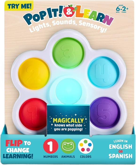 Chuckle & Roar Pop It! and Learn Educational Electronic Popping Toy | Amazon (US)