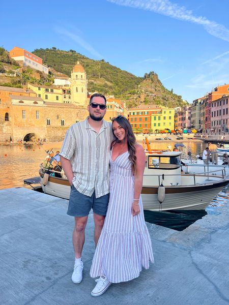 Summer nights in Italy 💕 
This dress is super old from Abercrombie, linking a few other cute options! 

I love Pats shirt comes in a few colors! 

#LTKTravel #LTKMidsize #LTKMens