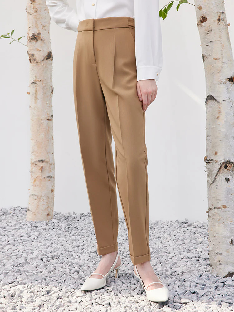 Caramel Color Ankle Length Pants | GoeliaGlobal