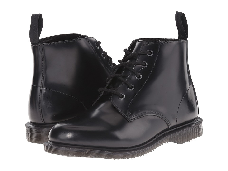 Dr. Martens - Emmeline (Black Polished Smooth) Women's Lace-up Boots | Zappos