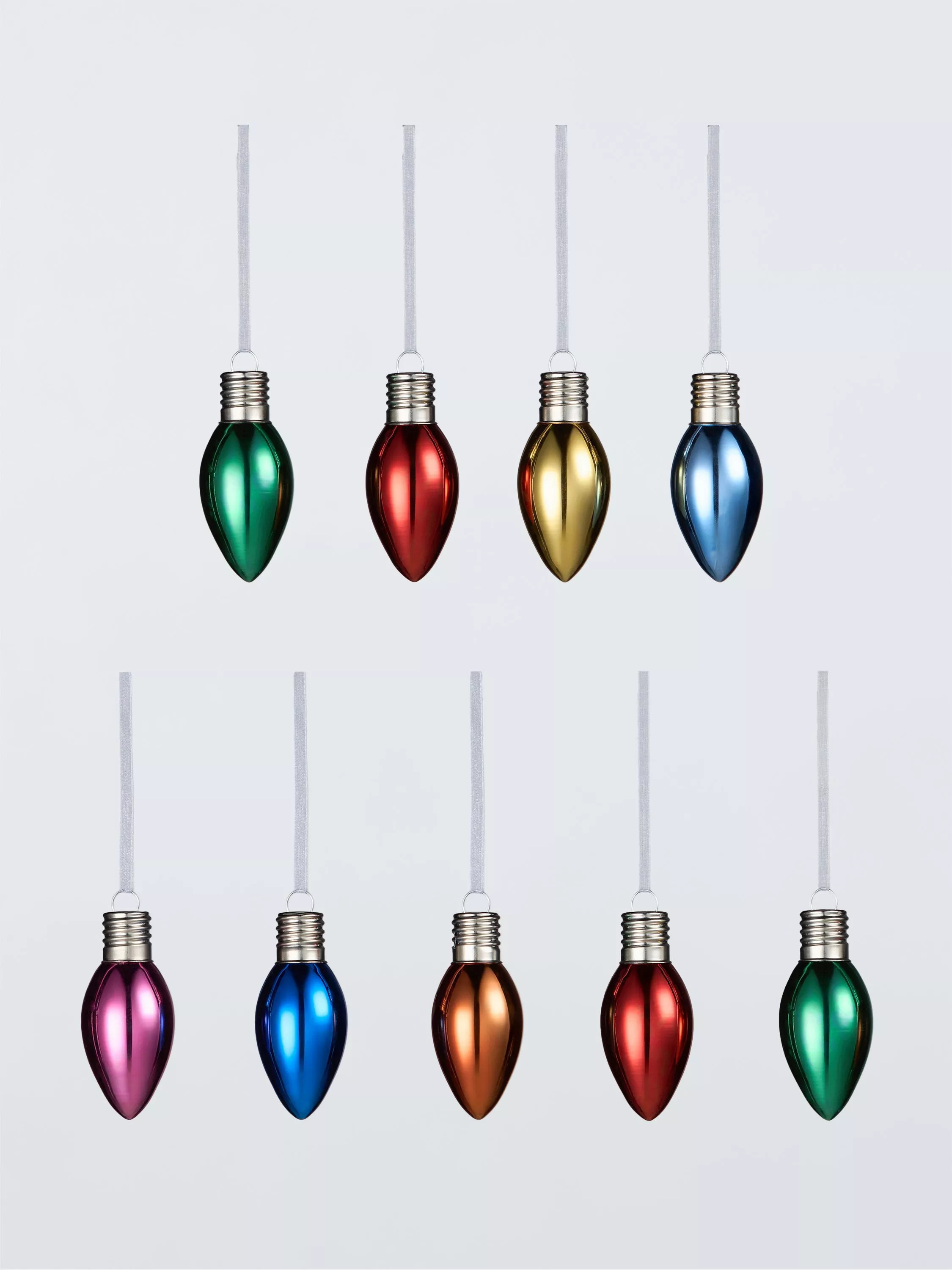 John Lewis Light Bulb Baubles, Pack of 9, Multi | John Lewis (UK)