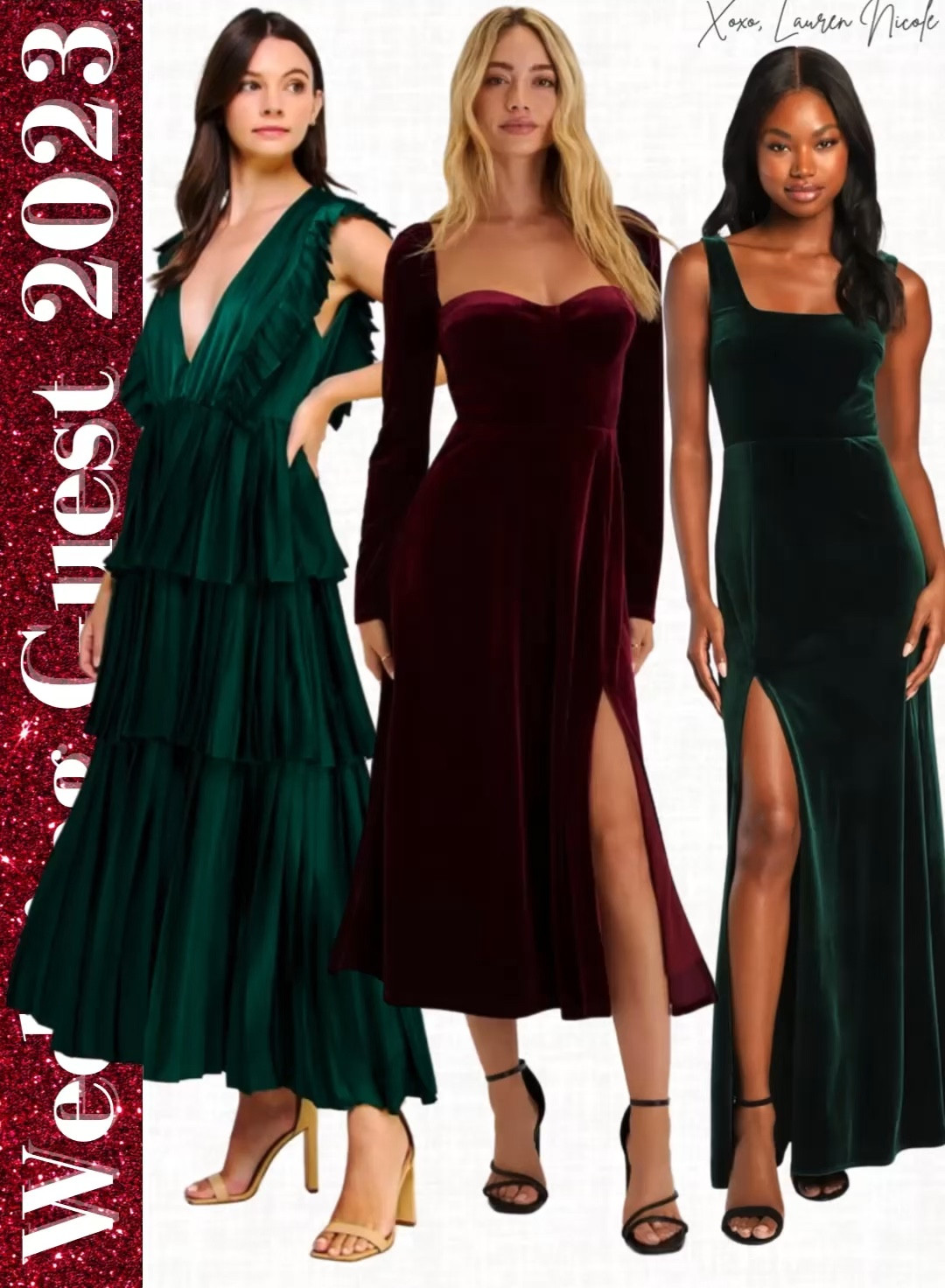 Holiday party dress or winter wedding guest styles! 

#LTKwedding

#LTKU #LTKHoliday