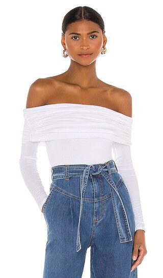 Fatima Bodysuit in White | Revolve Clothing (Global)