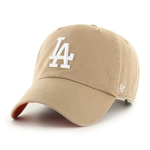 '47 Los Angeles Dodgers Ballpark Clean Up Dad Hat Baseball Cap - Khaki | Amazon (US)
