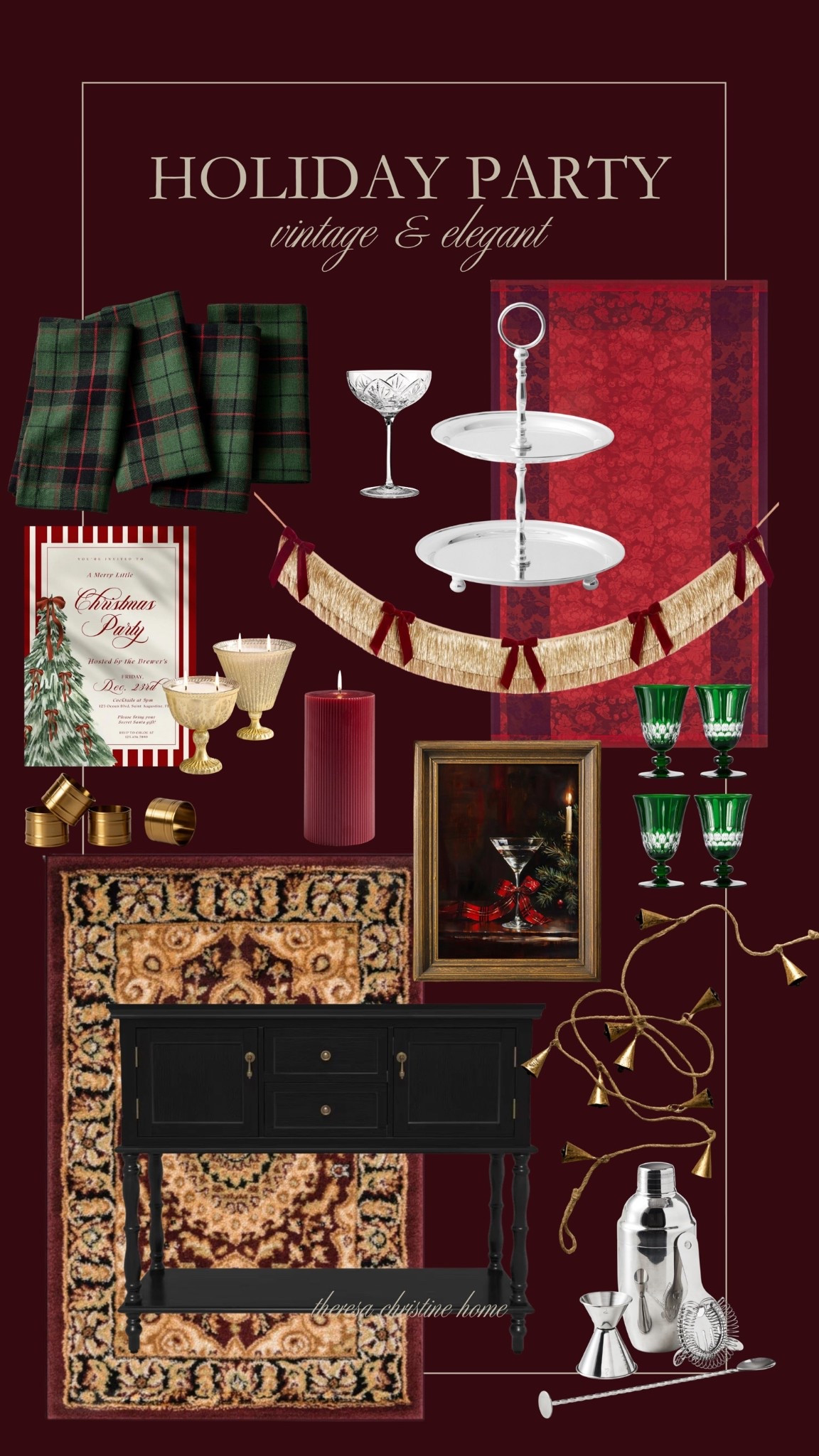 Vintage holiday party inspiration! ✨ Christmas dinner party, vintage Christmas, holiday dinner party, winter wedding, Christmas wedding 

#LTKHoliday