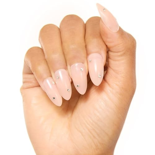 PaintLab Press-On Nails Manicure Kit, Bare Lux, 30-Piece Set, Long-Lasting Fake Nails with Glue, File, Prep Pad & Cuticle Stick | Amazon (US)