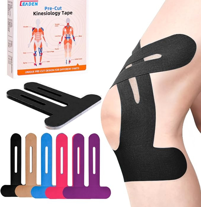IEADEN Precut Kinesiology Tape for Knees, 10 Pcs - Knee Support & Stability, Knee Pain Relief Ath... | Amazon (US)