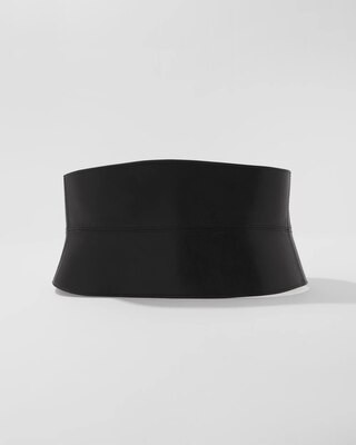 Women's Leather Corset Waist Belt in Black size XXS/XS | White House Black Market | White House Black Market