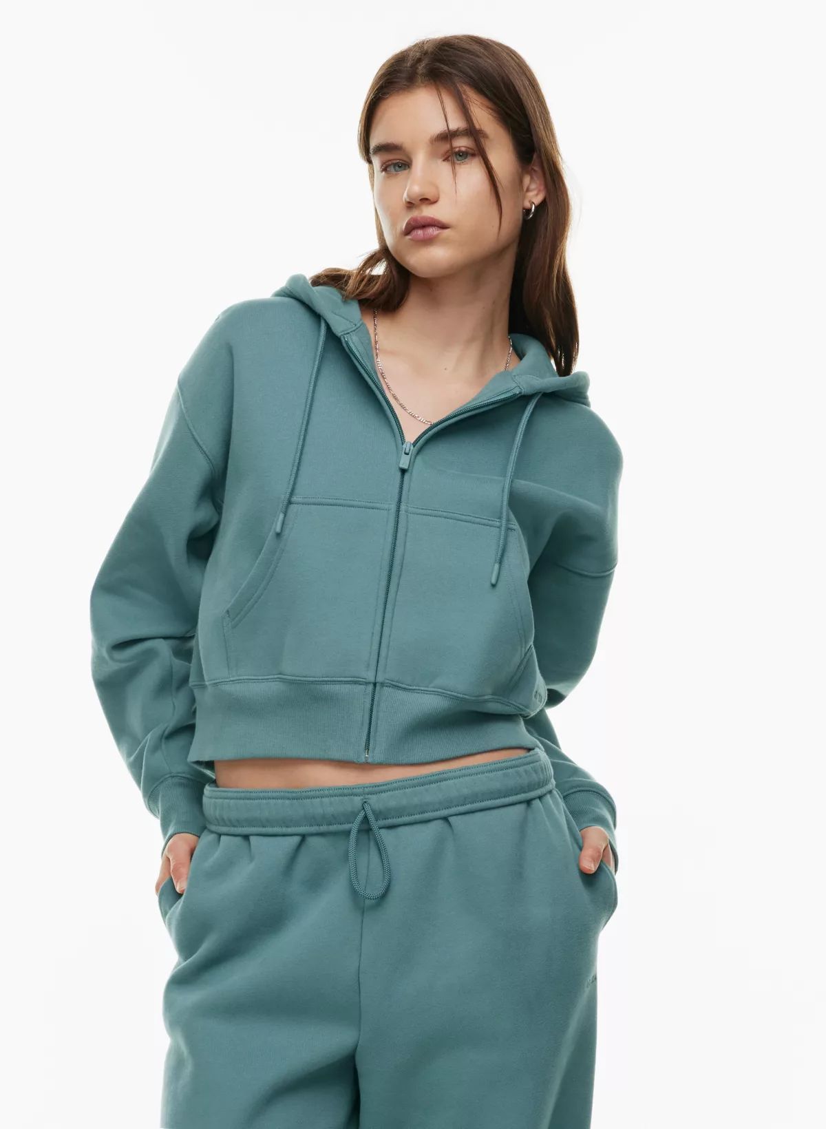 COZY FLEECE BOYFRIEND BOXY ZIP HOODIE | Aritzia