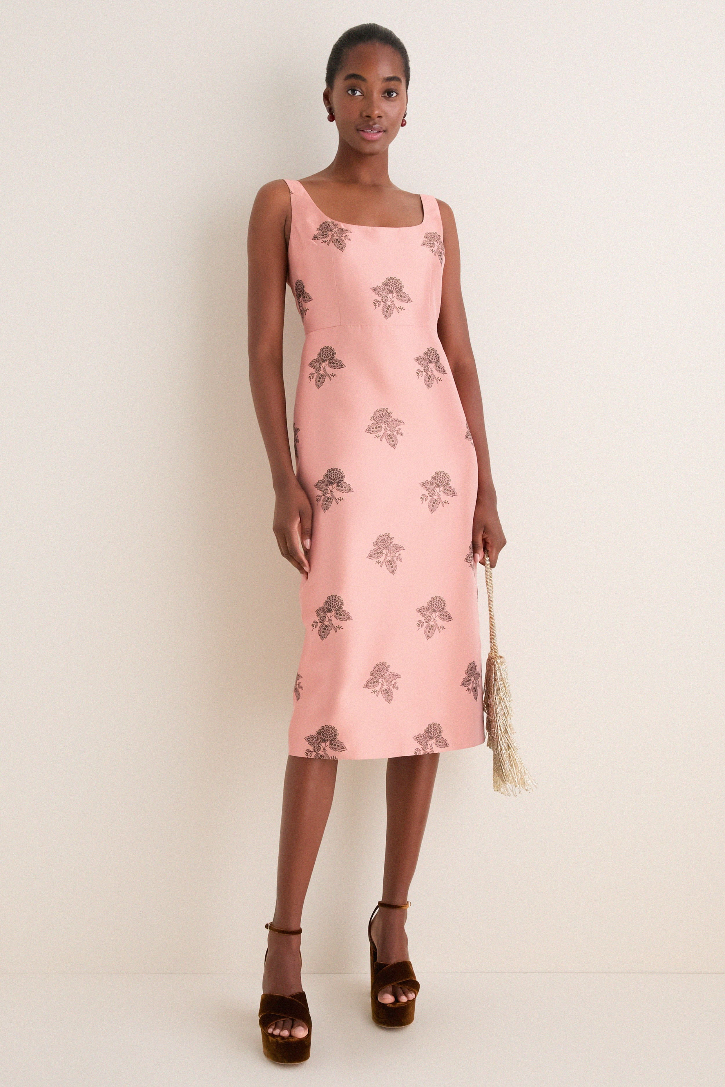 Apricot Jacquard Renata Dress | Tuckernuck (US)