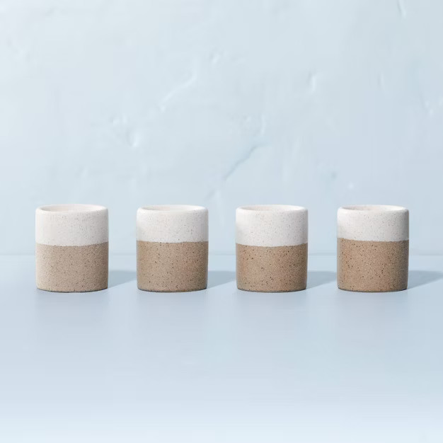 Citronella Ceramic & Raw Clay Two-Tone Candle - Hearth & Hand™ with Magnolia | Target