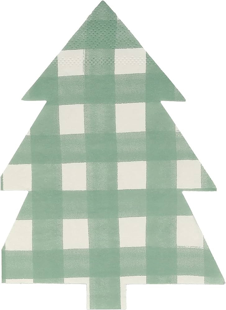 Meri Meri Green Gingham Tree Napkins (Pack of 16) | Amazon (US)