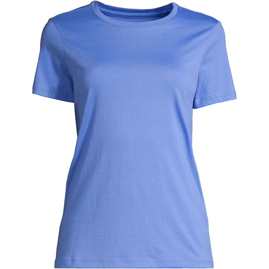 Women's Relaxed Supima Cotton Crew Neck T-Shirt | Lands' End (US)