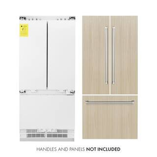 36 in. 19.6 cu. ft. Panel Ready Built-In 3-Door French Door Refrigerator with Internal Water Disp... | The Home Depot