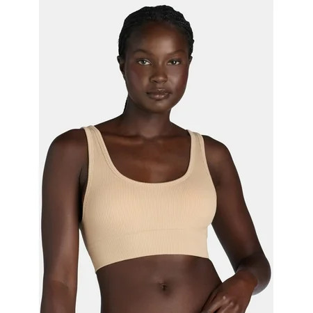 No Boundaries Women's Double Scoop Seamless Bra, Sizes XS-XXXL | Walmart (US)